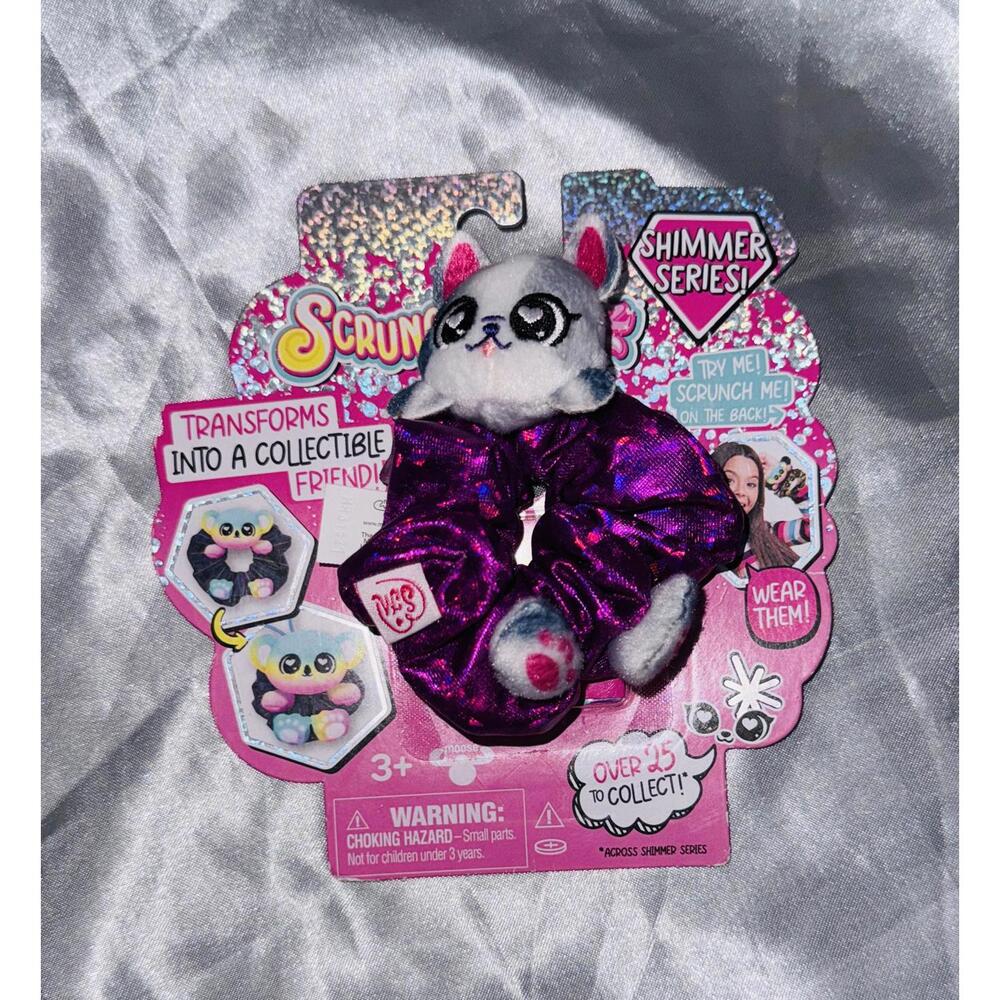*NEW* Series 1 Scrunchmiez Purple Glea Tie Dye Hair Scrunchie/Backpack Clip